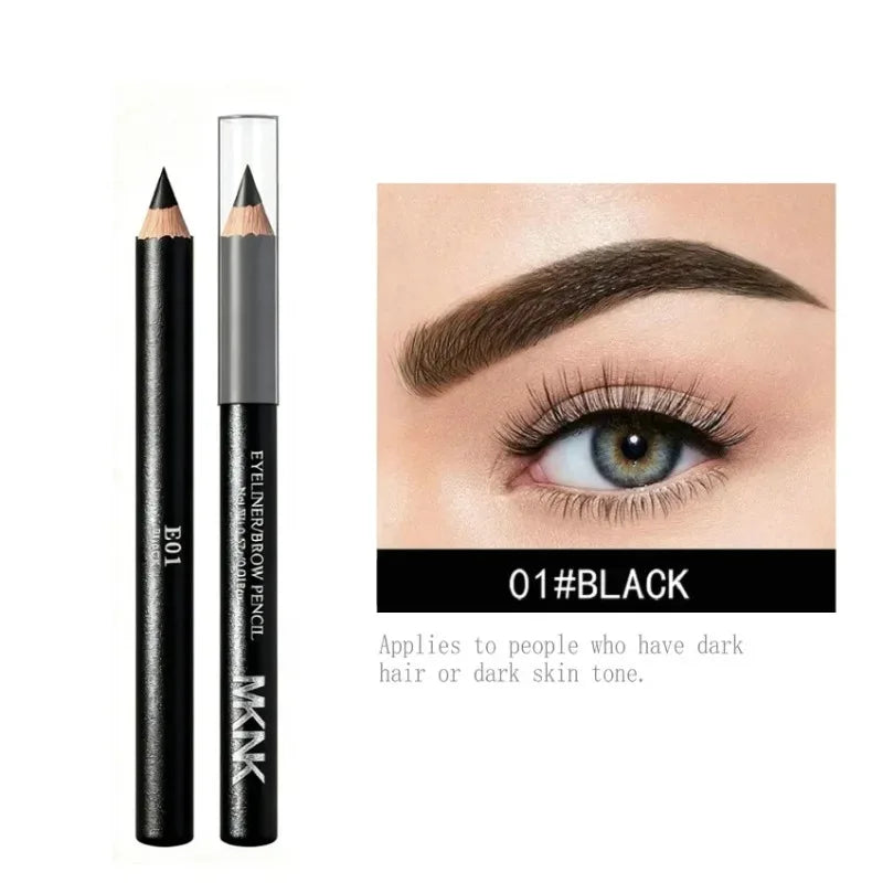3 Colors Wooden Eyebrow Eyeliner Pencil Waterproof Smudge Proof Matte