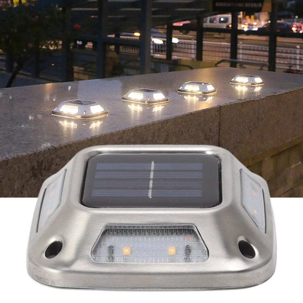 8 LED Solar Ground Light Waterproof White Warm Garden Lamp Outdoor Zpaxo