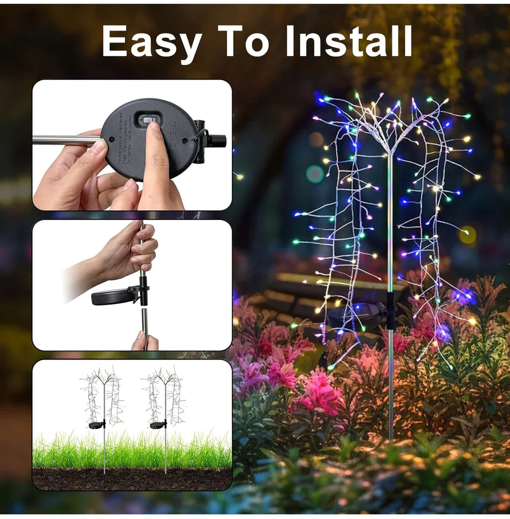 Weeping Willow Solar Garden Light Outdoor Christmas Decoration Design Zpaxo