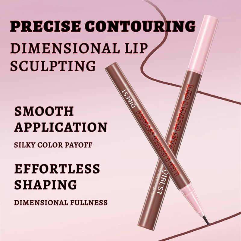 2-in-1 Matte Lip Liner Smooth Application Waterproof Anti Smudge