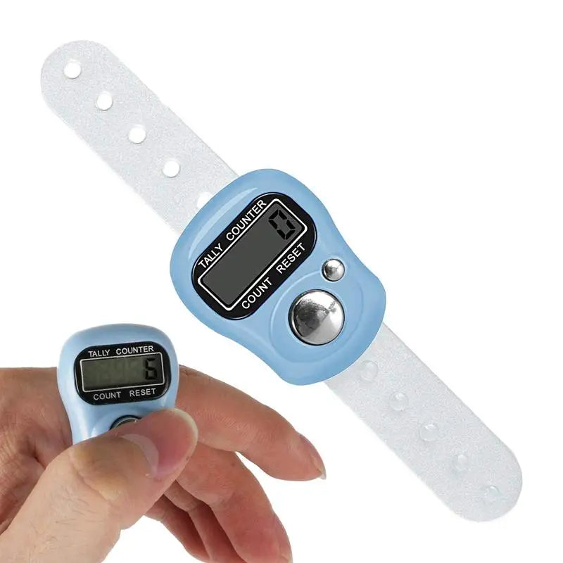 Electronic Digital LCD Finger Ring Tally Counter Mini Row Button Clicker Hand Held Counter Ring For Sewing Knitting Weave Tool Zpaxo