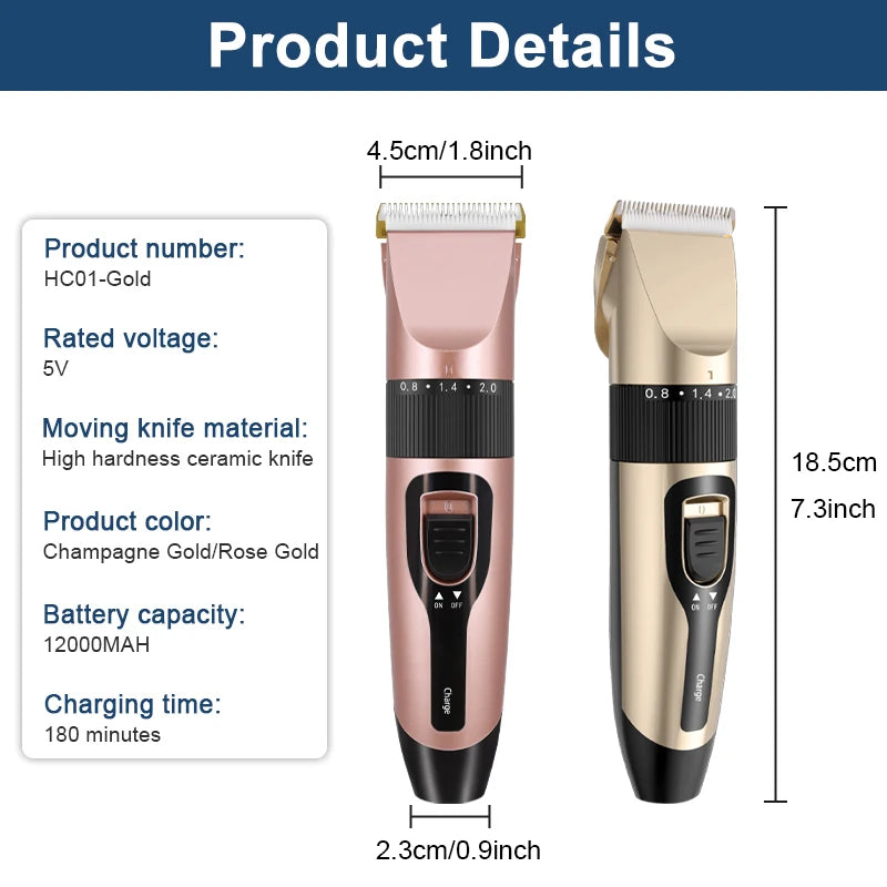 Dog Hair Clippers Electrical Pet Clipper Grooming Trimmer Cat Rabbit Zpaxo