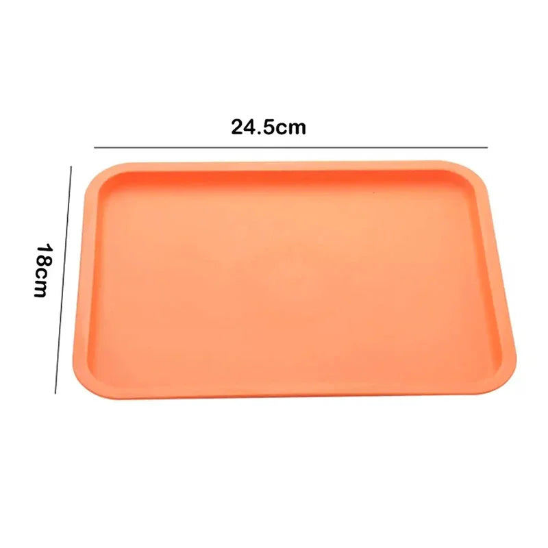 Household Kitchen Fruit Dessert Tray Rectangular Pallet Nordic Plastic Food Serving Tray Multiple Colors Storage Tray Zpaxo