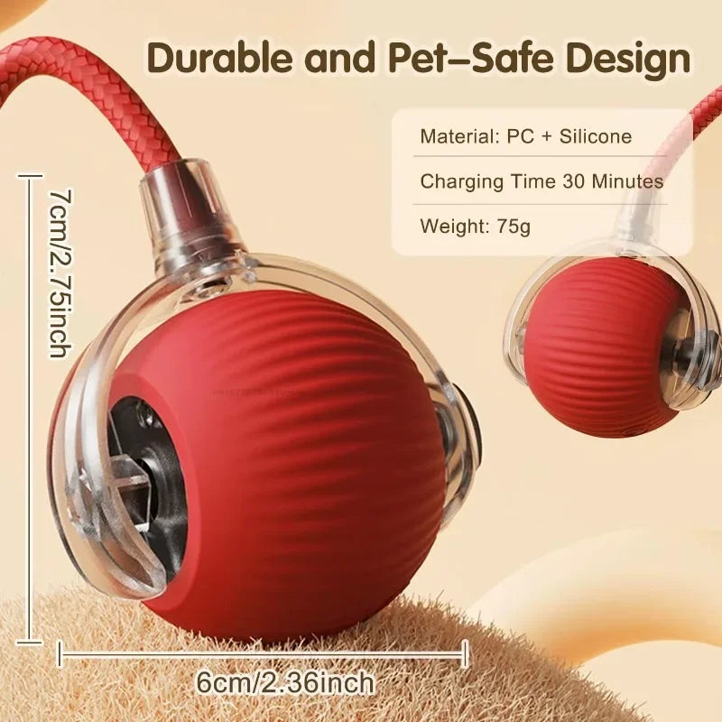Cat Interactive Ball Training Self-moving Kitten Electric Cat Ball Toys Electronic Automatic Rolling Magic Ball Toys for Cat Zpaxo