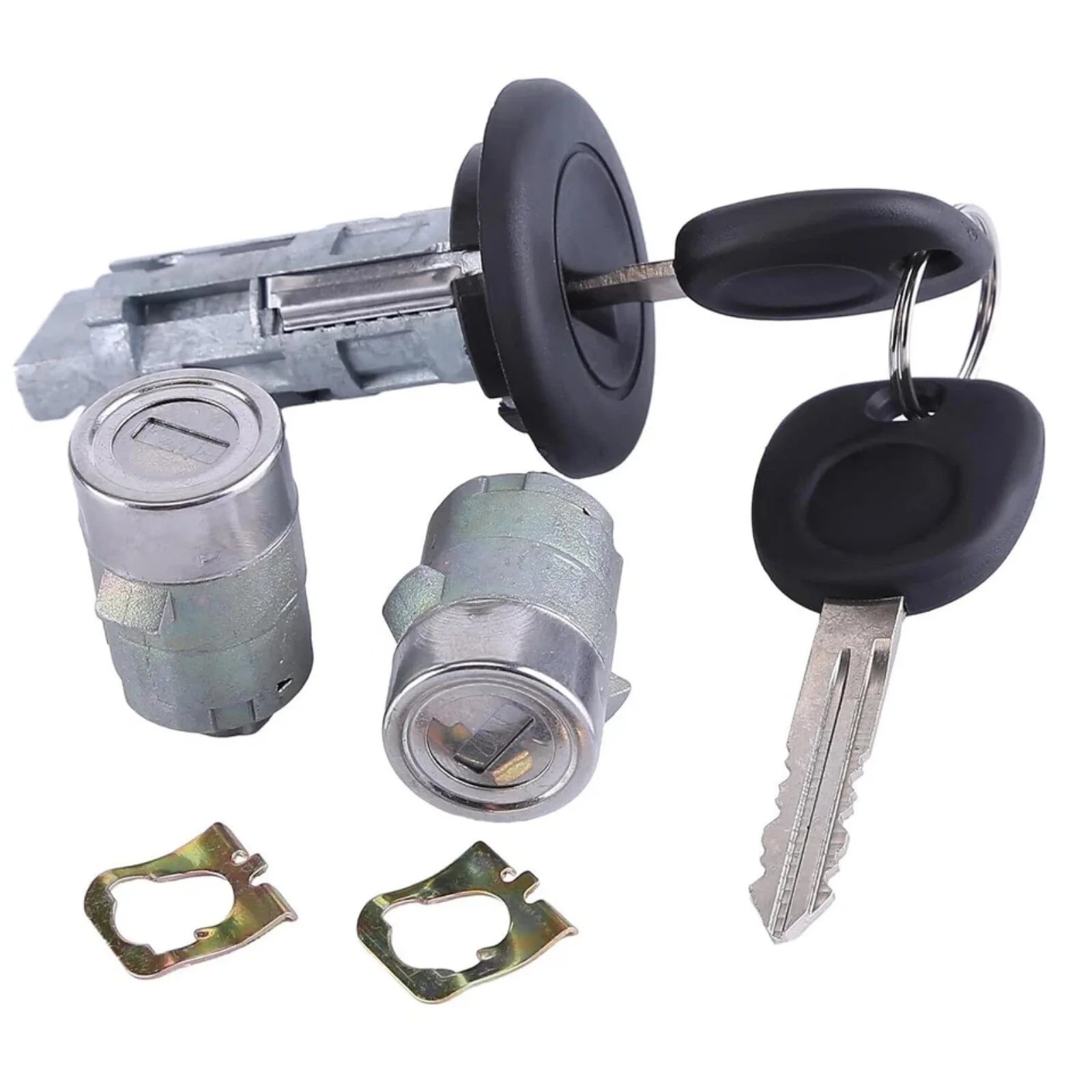 Vehicle Ignition Key Switch Cylinder 2 Keys Door Locks Replacement