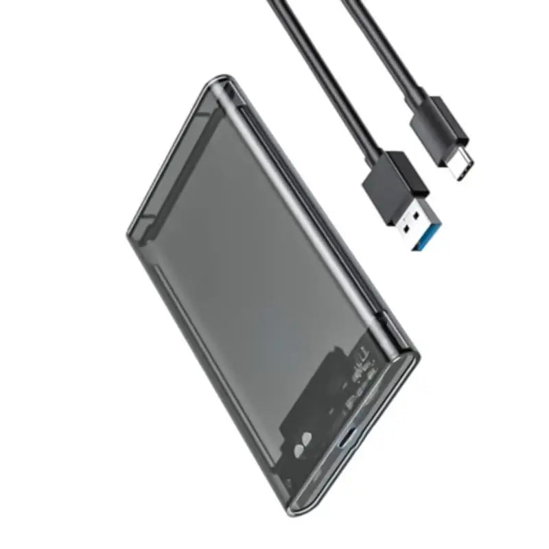 652F Durability 2.5Inch External Hard Disk Box Enclosure for HDD with Plugs and Play Functionality Gray Hard Disk Case Zpaxo