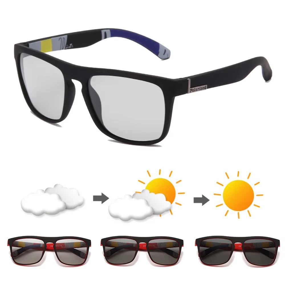 Photochromic Polarized Sports Sunglasses Men and Women Cycling Climbing Goggles Driving Sun Glasses UV400 Change Color Eyewear Zpaxo M6