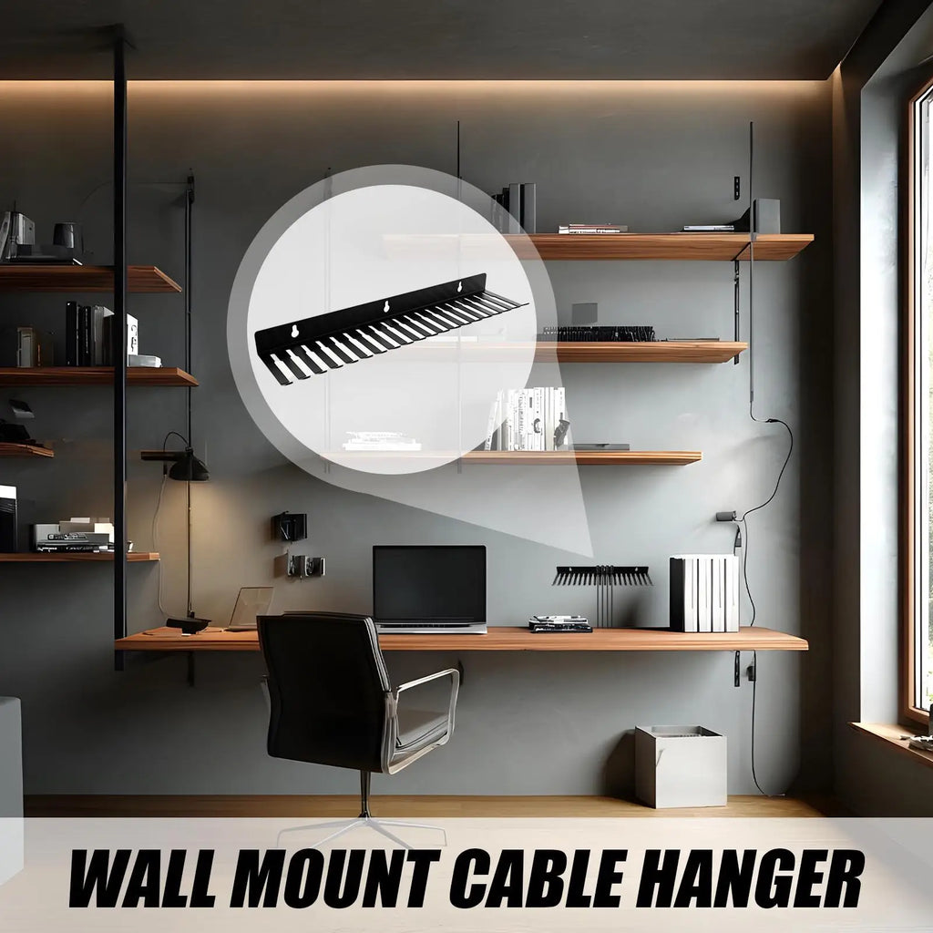 Cable Rack Cable Hanger Organizer 19-Slot Cord Management Accessories for Bedroom Living Room Offices Trailer Zpaxo