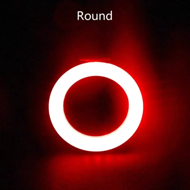 Bicycle Taillight USB Rechargeable Multi Lighting Modes Led Bike Seatpost Light Flash Tail Rear Lights for Mtb Bike Accesseries Zpaxo Circle