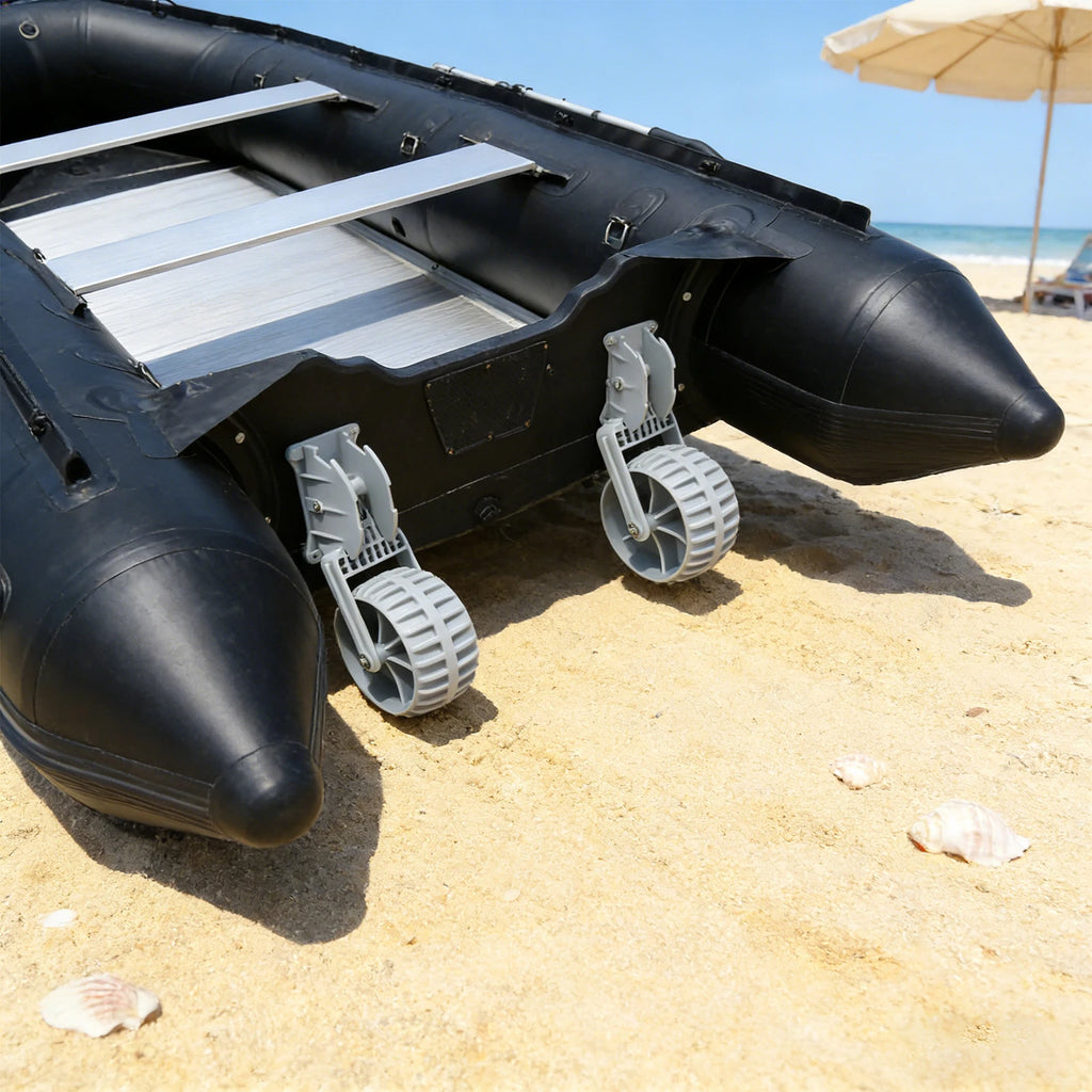 Flip Up Retractable Dinghy Wheels Easy Mount Inflatable Boat