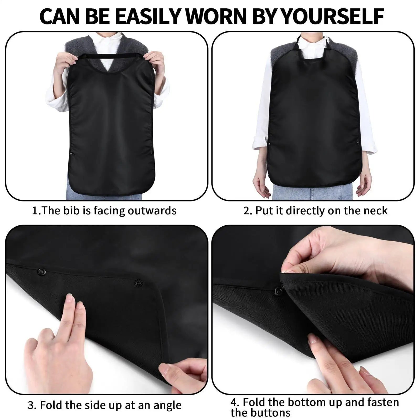 Adult Bibs Elderly Women Elastic Waterproof Dining Clothing