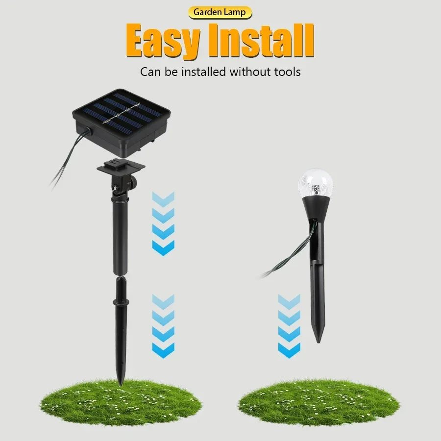 Solar Garden Light 20 LED Outdoor Waterproof Decorative Lamp Warm Zpaxo
