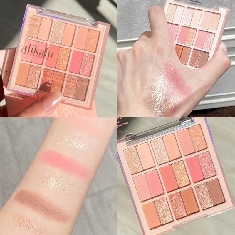18 Colors Blocking Eyeshadow Palette Korean Makeup Summer Ice Cream