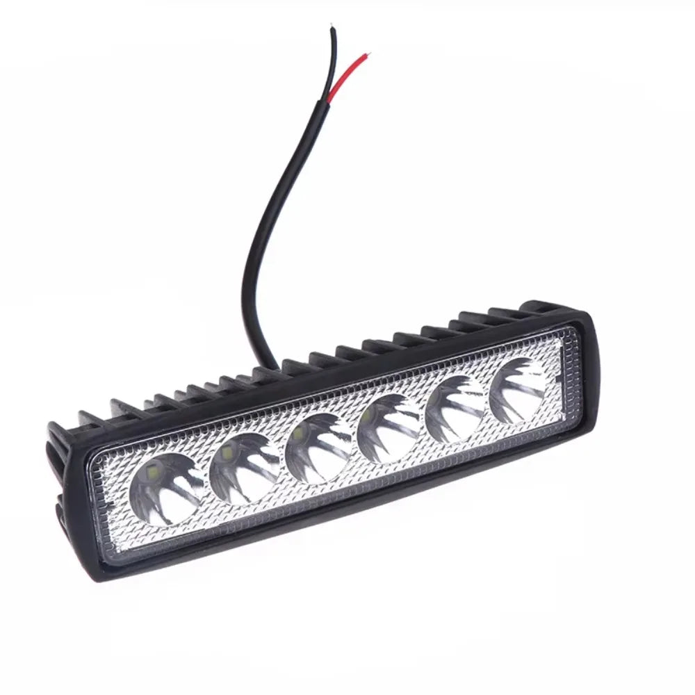 Light Bar 6 LED LED Car Work Light 800 LM High Bright DRL Spotlight 12 V 18 W Driving Fog Lamp Off-road Automobile Zpaxo 12 V 18 W