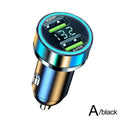 Dual USB Ports Car Phone Charger 240W 12-24v C Adapter Fast Charging Zpaxo black