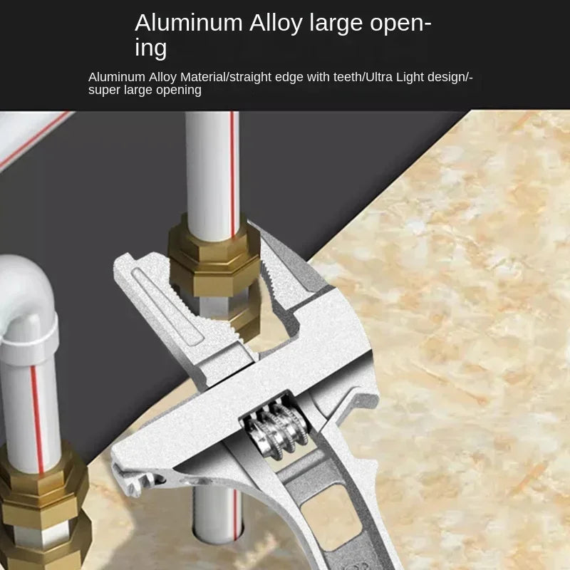 Hardware Tool Adjustable Spanner Large Opening Wide Wrench Jaw Pipe