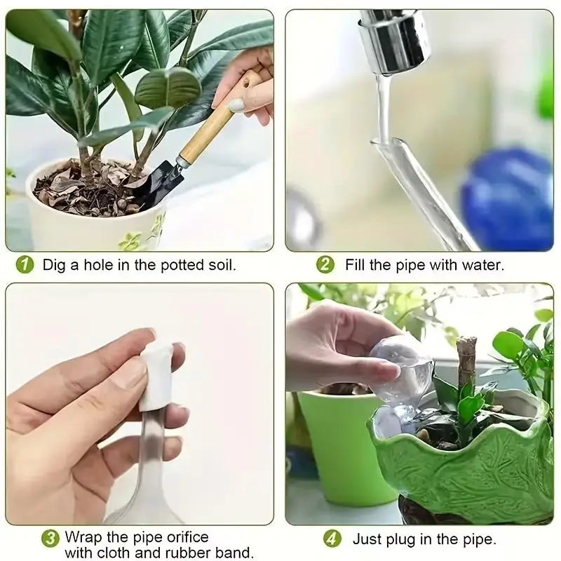 5pcs Self-Watering Globes – Drip Irrigation for Indoor/Outdoor Pots, Gardens, Low-Maintenance Plant Care Zpaxo