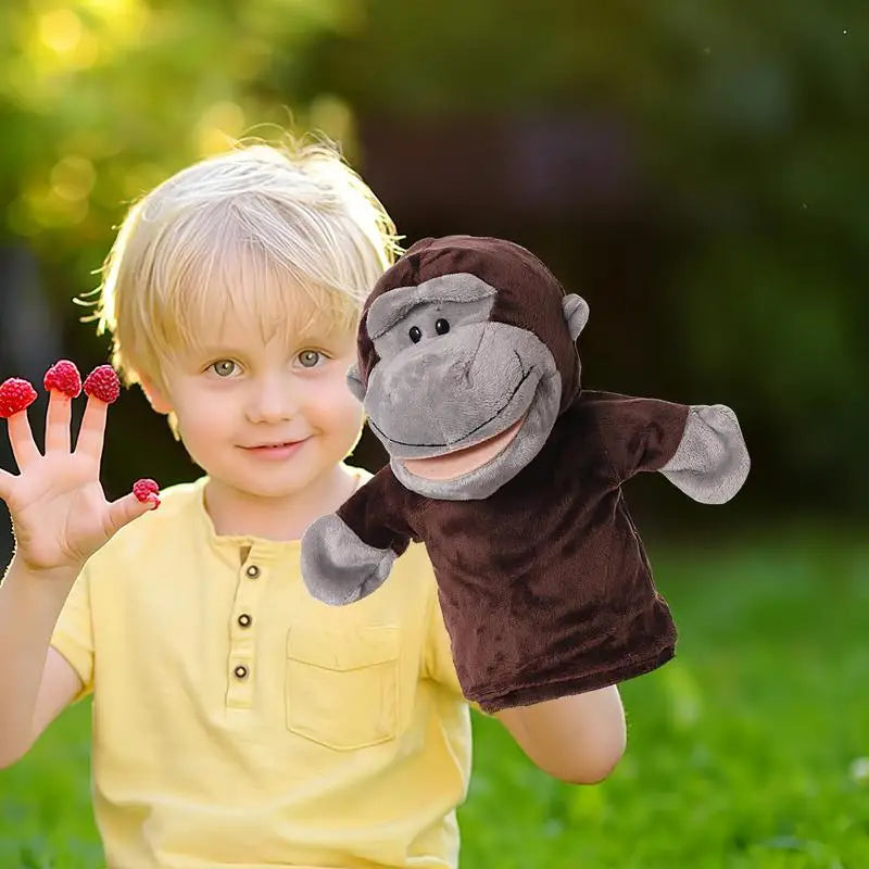 Hand Puppets 25cm/9.84 Inch Plush Finger Puppets Toy Funny Cartoon Doll Theater Performance Supplies For Boys And Girls Zpaxo