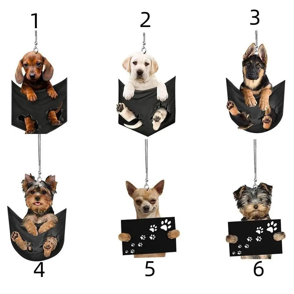 Cute Funny Car Decoration Key Chain 6 Styles Pocket Pendant Rearview