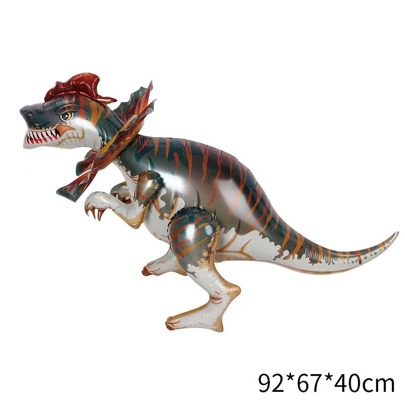4D Giant Walking Dinosaur Foil Balloons Jungle Animal Childrens Zpaxo AGATE As shown