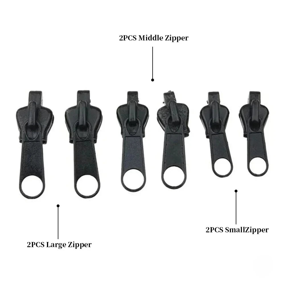 Universal Zipper Repair Kit – 3-Size Zip Slider Replacement