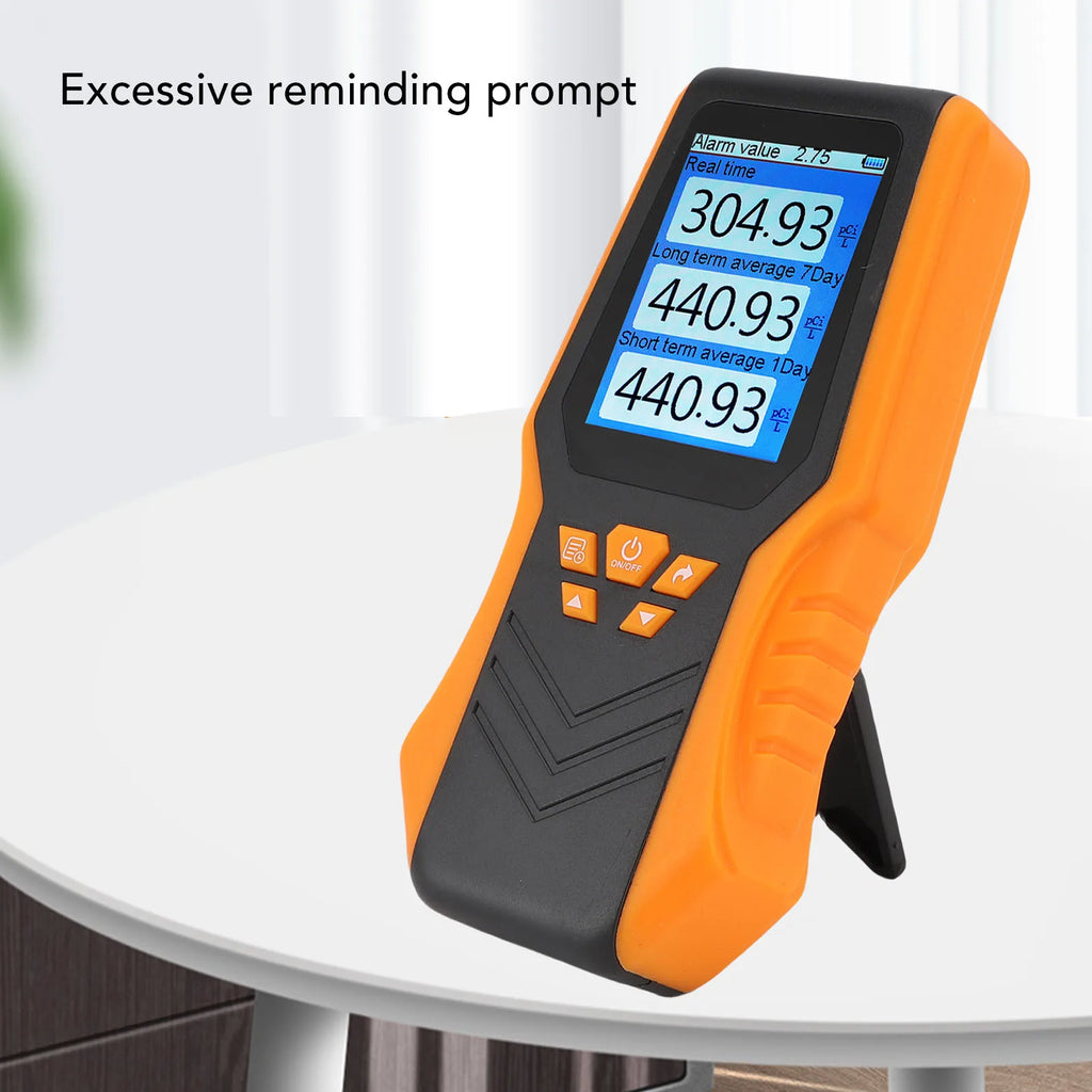 LCD Display Digital Radon Detector Handheld Radon Test Kit Accuracy Real Time Long Short Term Average for Home School Zpaxo