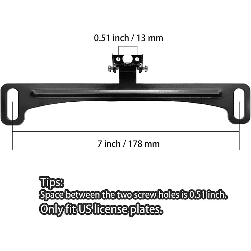 License Plate Backup Camera Mount – No-Drill 170° Alloy Bracket