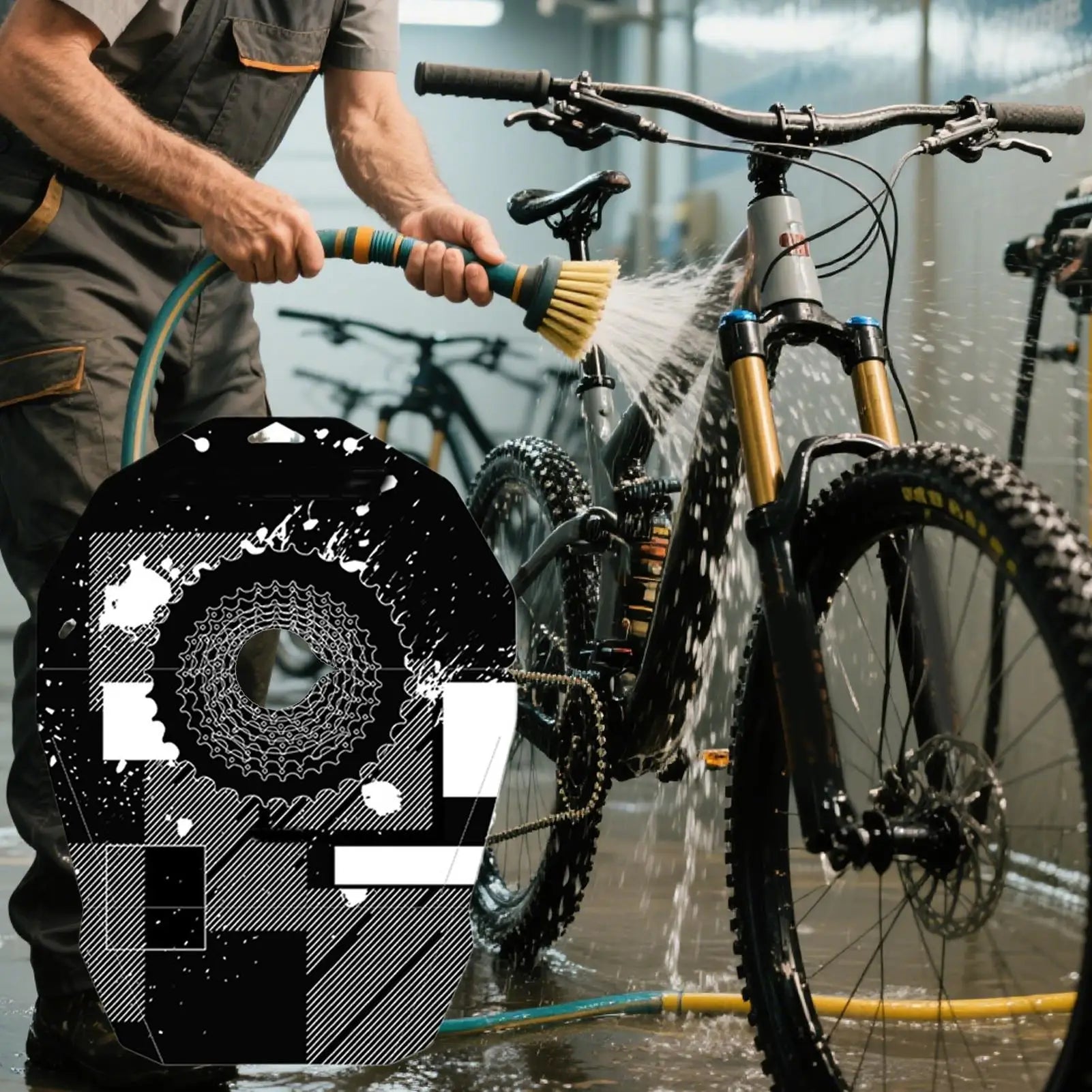 Cycle Wash Cover Protective Bike Brake Disc Cover Lightweight Waterproof Easy-To-Clean Protector for Oil Stain Prevention Zpaxo