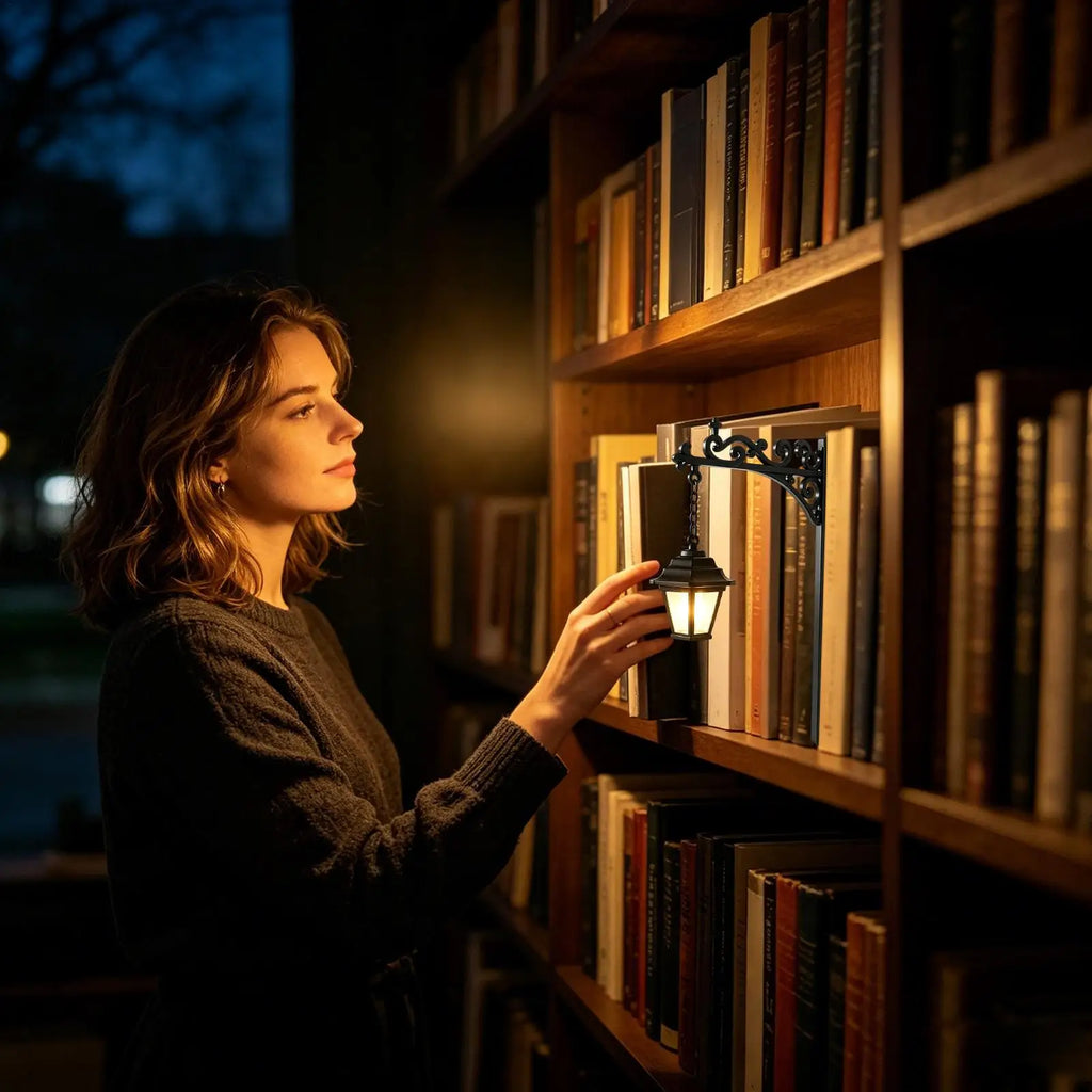 Library Lantern Bookshelf Lighting Decorative Reading Corner Lamp