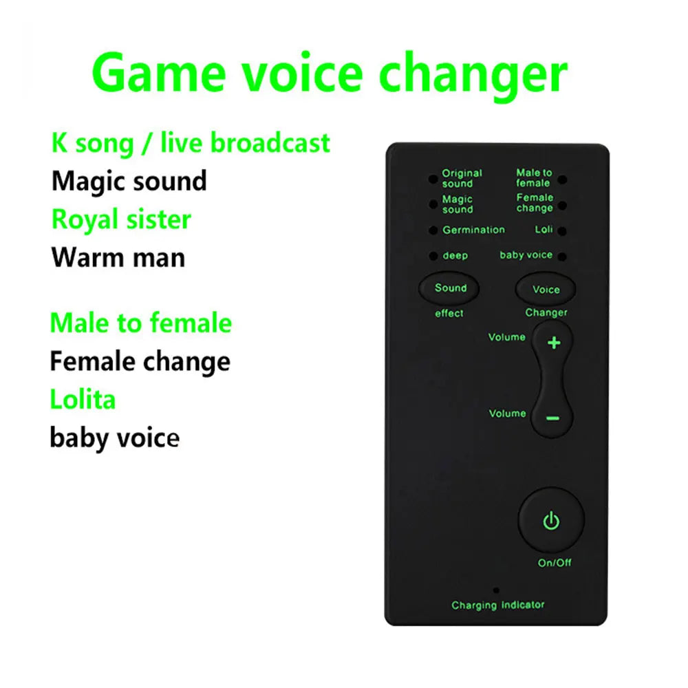 Voice Changer Microphone Disguiser Phone Microphone Voice Changer for PS4 Xbox Console PC Phone Tablet Sound Card 7 Sound Zpaxo