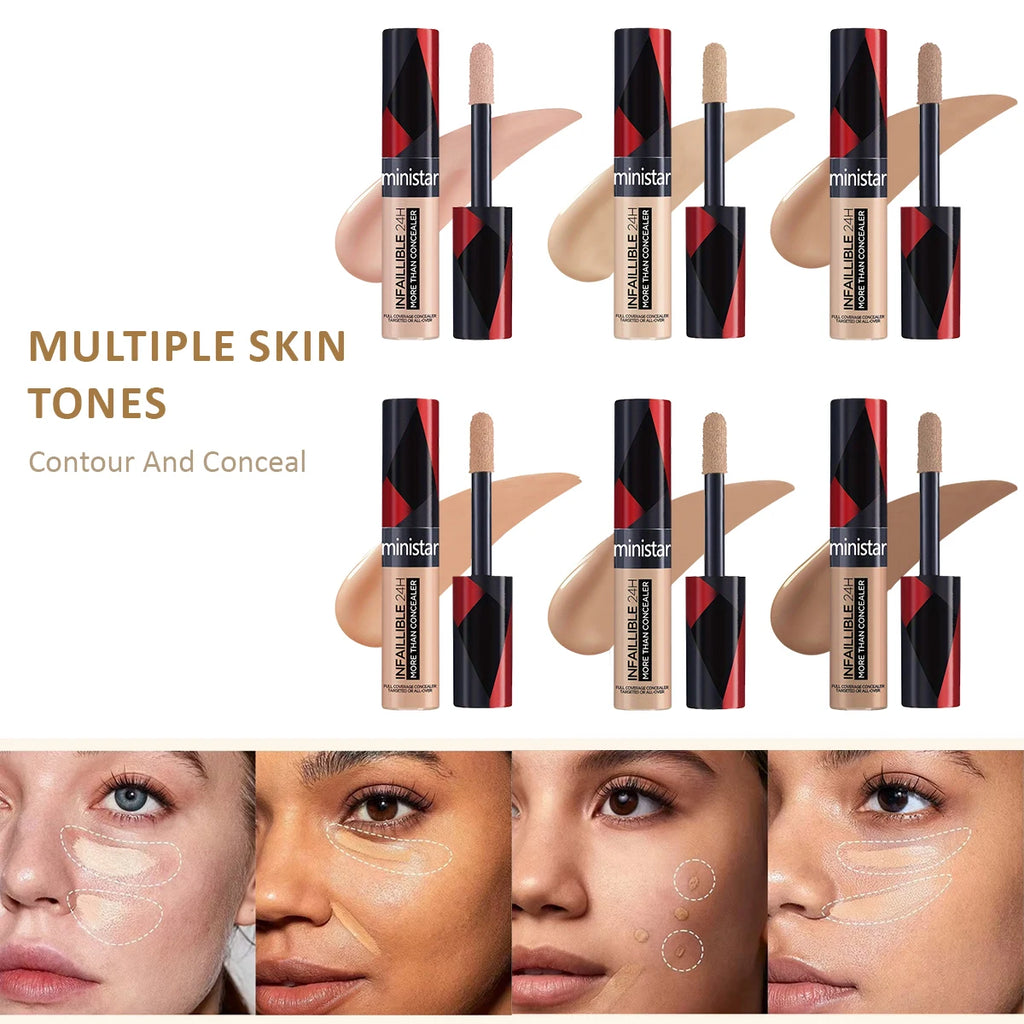 Full Coverage Concealer Waterproof Sweat Proof Stain Resistant