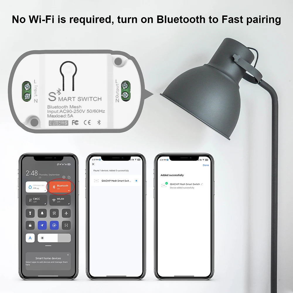 BLuetooth/BLE Switch Module Relay For Light LAMP On/Off 2.4G Wireless Remote Control Tuya Smart Life Timer DIY Home Automation Zpaxo