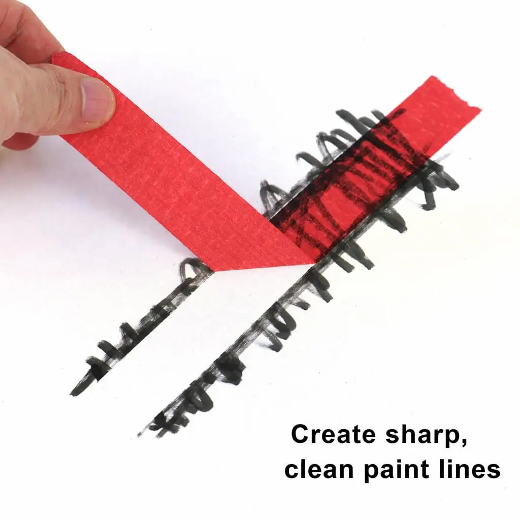 2-Roll Red Painter's Masking Tape – Multi-Surface DIY & Art Painter's Masking Tape Zpaxo