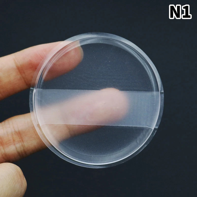 Transparent Soft Silicone Puff Sponge for Cosmetic Face Foundation Easy clean Makeup tools Avoid Waste Air Cushion Powder Puff Zpaxo round-1pcs