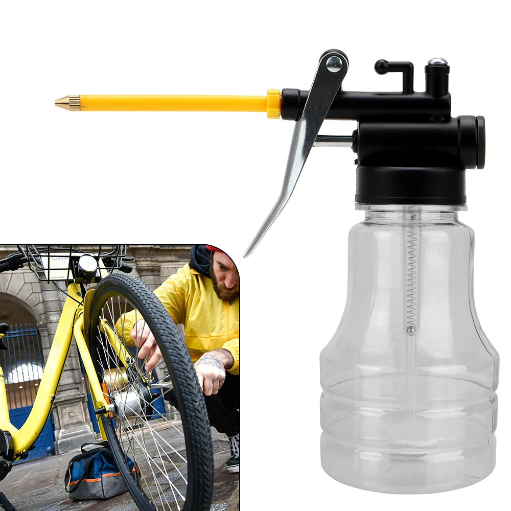 Clear Oil Can Hand Tools Lubricator Pump Cans Pressure Oiler Grease