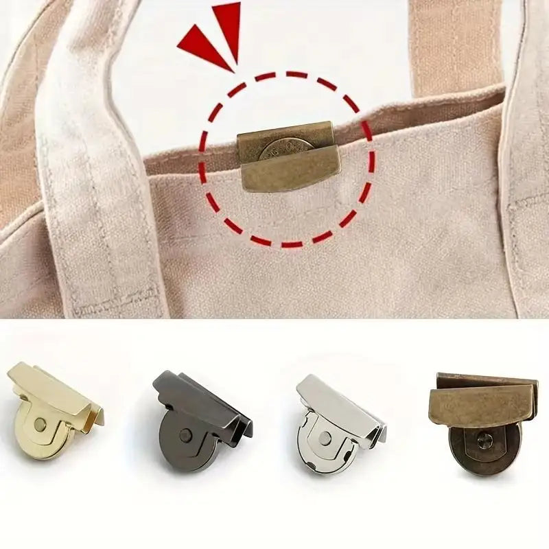 Metal Magnetic Snap Buttons – No-Sew DIY Bag Buckles 1–5 Pairs