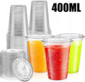 Plastic Cups Lids Snack Drink Cup Double Cold Clear Disposable PET
