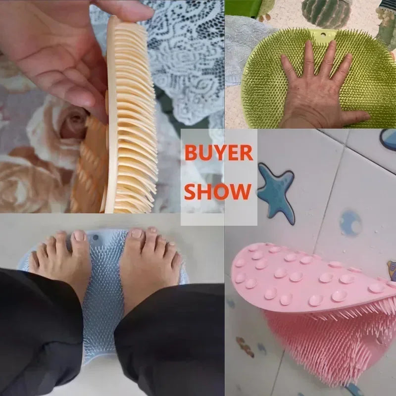 Anti-slip Shower Foot Scrub Massager - Anti-slip, Easy To Clean, Enhanced Exfoliation and Relaxation Bathroom Massage Pad Zpaxo