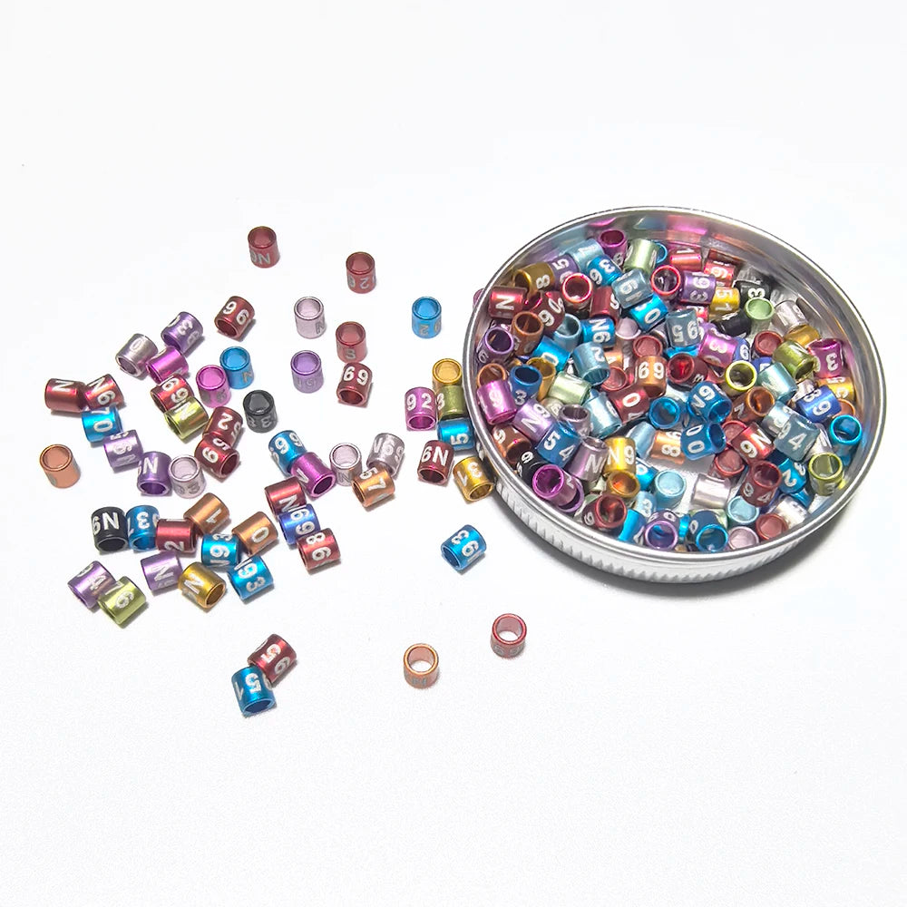 Lot Closed Finch Rings Non-custom Random-character Color-mixture