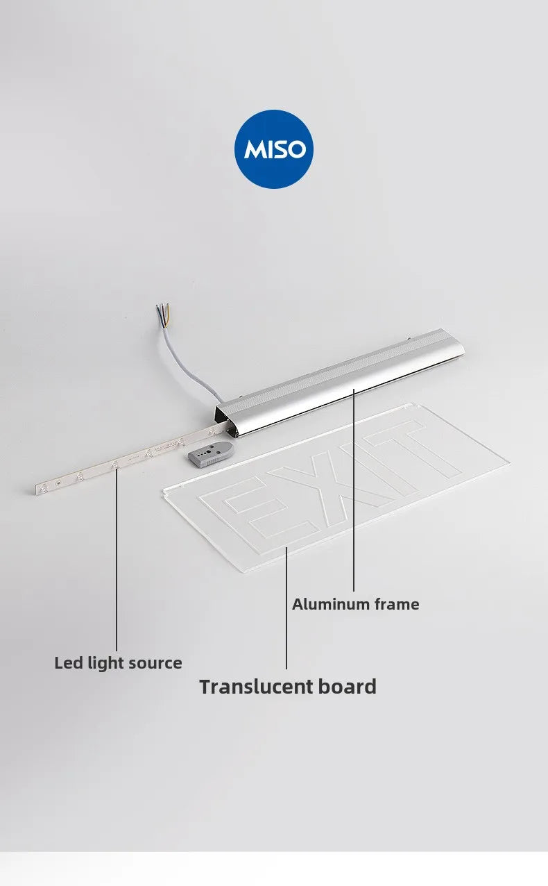 LED Emergency Exit Sign – Self-Luminous, Battery Backup, IP65 Emergency Exit Sign Zpaxo