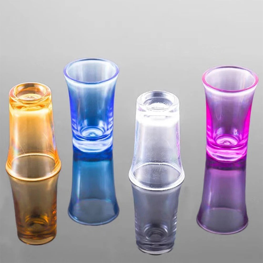 4Pcs Multicolor Shot Glass Set Plastic Drinking Cups for Whiskey Tequila Espressos Cocktail Bar Club Party Favor Zpaxo