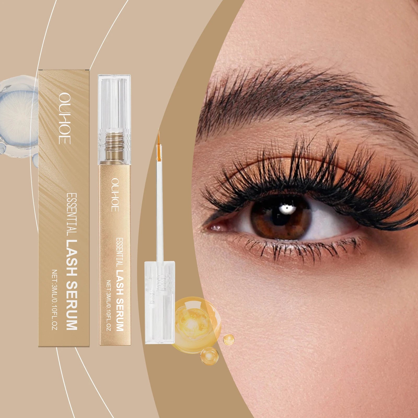 Eyelash Growth Serum Nourishing Lashes Eyebrow Enhancer Natural Fuller Booster Longer Thicker Lengthening Charming Eye Cosmetics Zpaxo