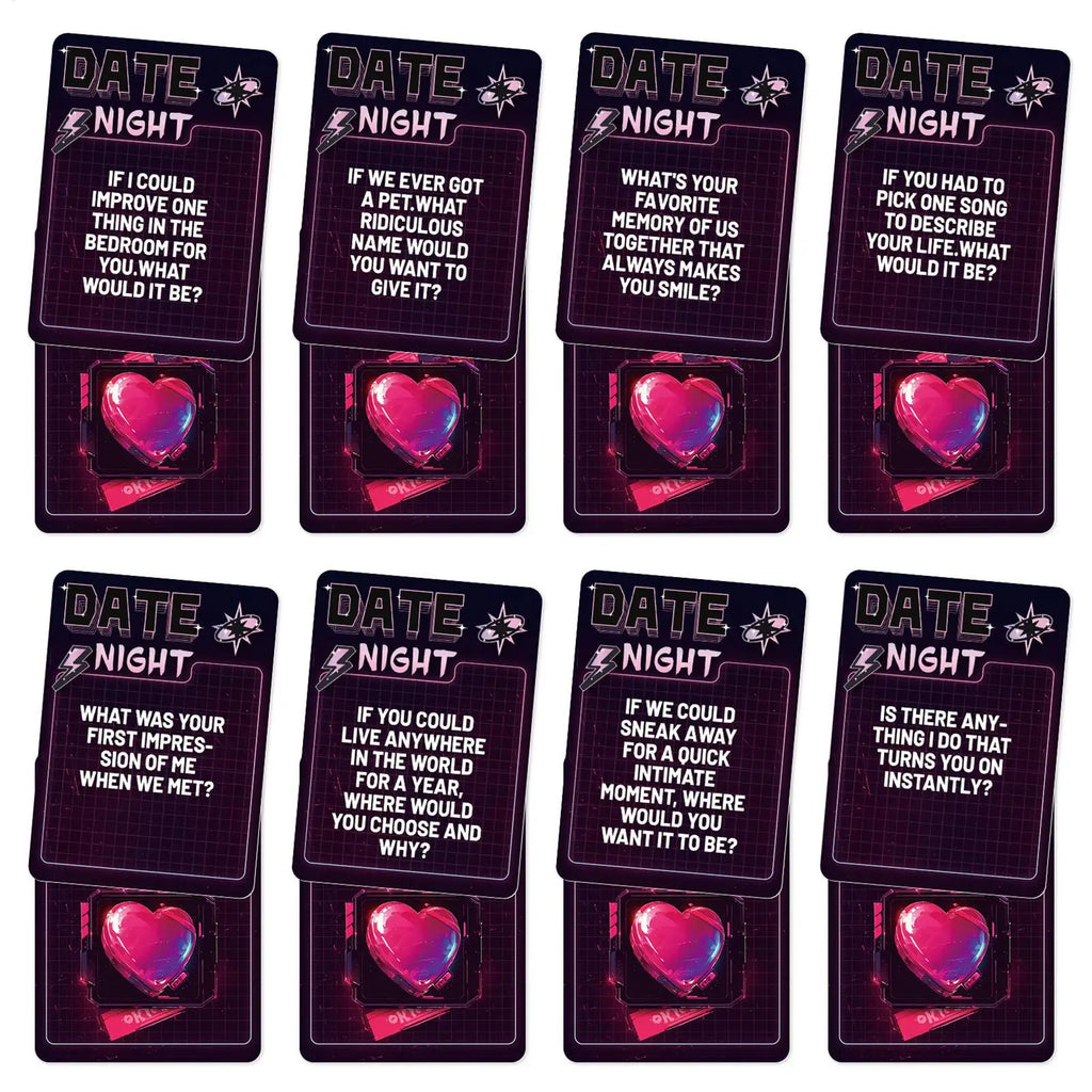 Couples Card Game Deep Conversation Couple Questions Card Games 50-Sheet Romantic Relationship Deck Activity For Travel Road Zpaxo