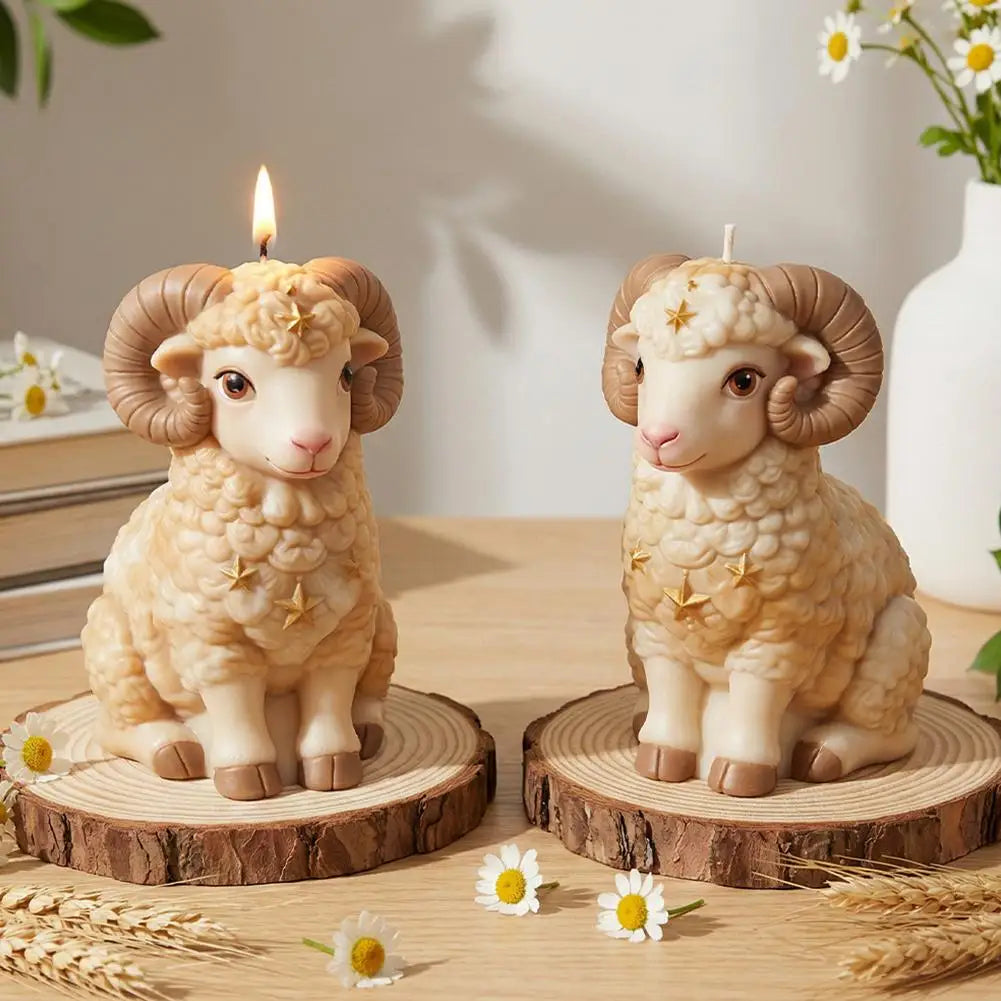 3D Lamb Silicone Mold for Candle, Soap, Resin & DIY Crafts Silicone Craft Mold Zpaxo 2PCS