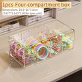 Transparent Plastic Storage Box Jewelry Organizer Container Portable