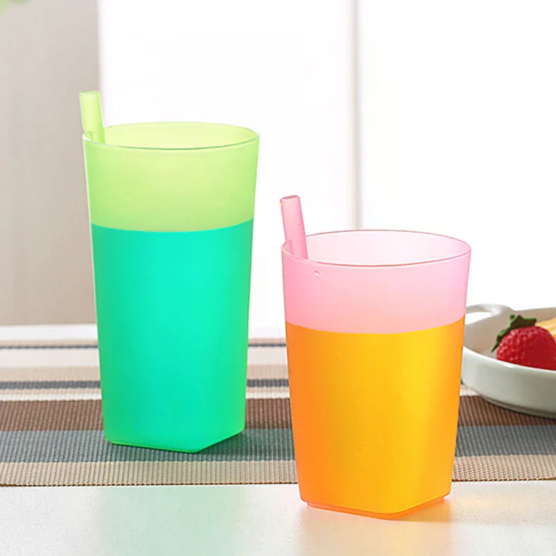 Children Infant Baby Sip Cup Built Straw Mug Drink Kids Water Bottle Zpaxo