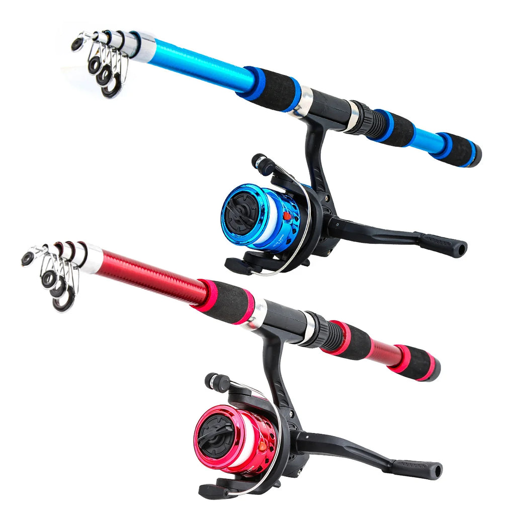 Telescopic Carbon Lure Rod & Reel Set – 1.8m / 2.1m Complete