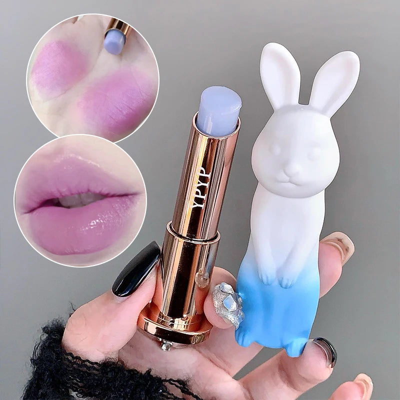 Rabbit Moisturizing Lip Balm Honey Peach Hydrating Lips Plumper Nourish Makeup Lip Care Exfoliates Dead Skin Smoothens Lip Lines Zpaxo