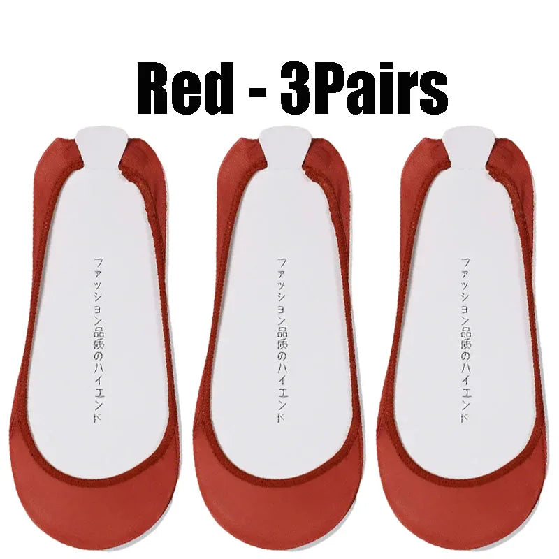 Invisible Silicone Anti-slip Short Socks Summer Ice Silk Ultra-thin