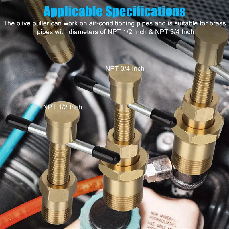 Brass Olive Remover Puller Tool – NPT 1/2" & 3/4" Pipes